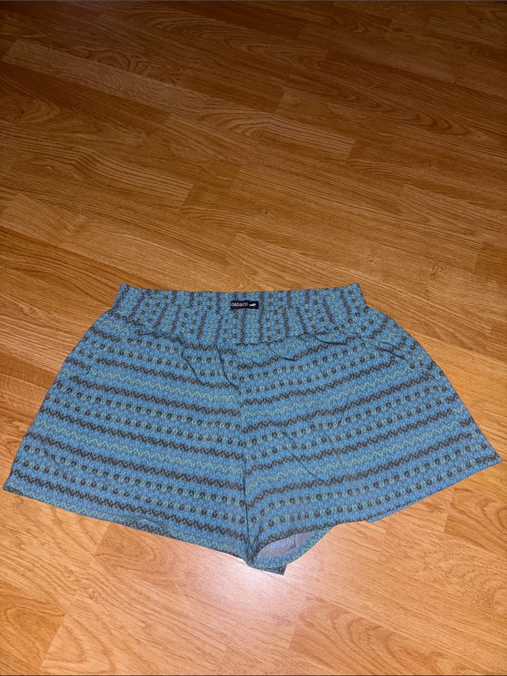 TOAD&CO Blue PATTERNED elastic Waist Women's Shorts